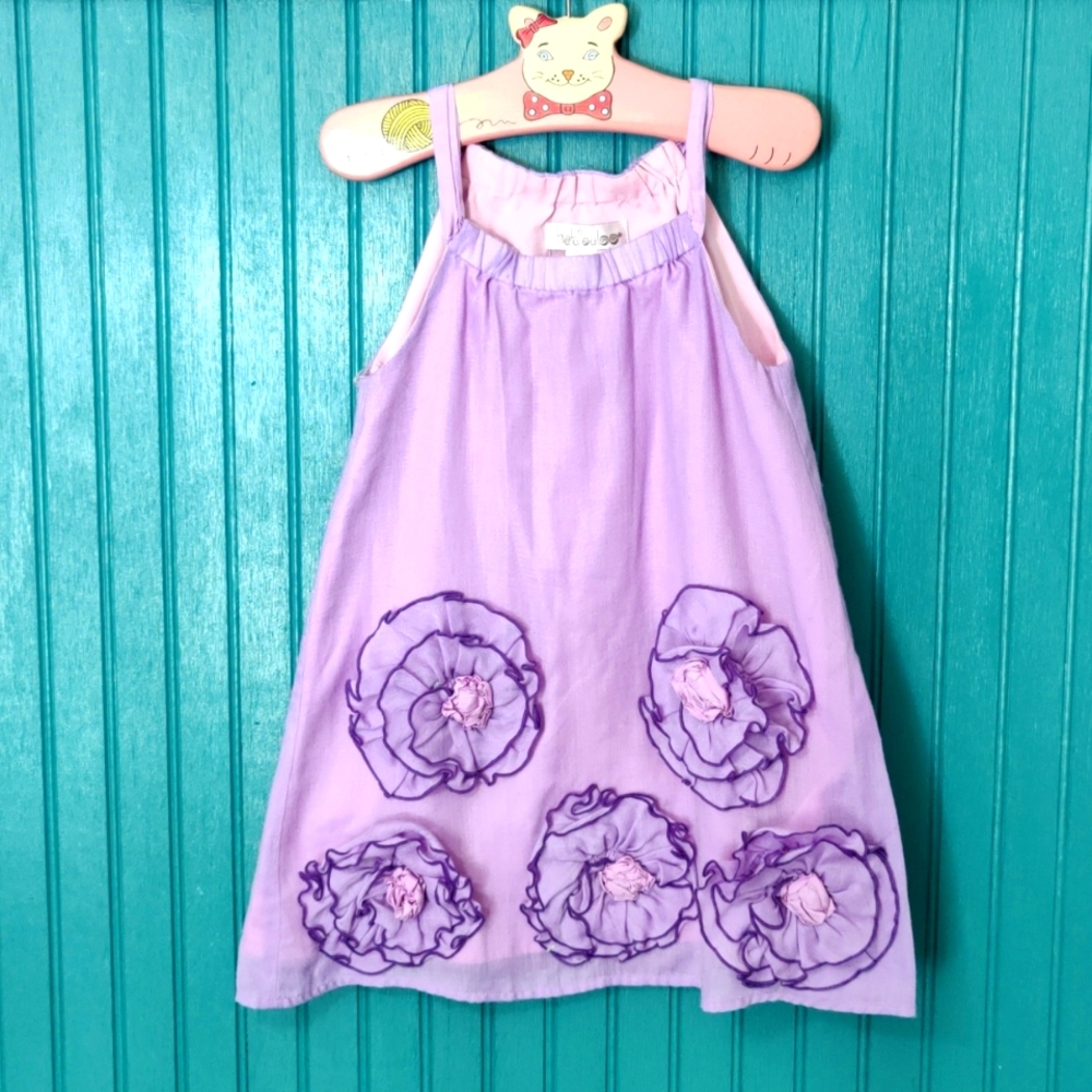 Halabaloo Kids Lilac Cotton and Poly Dress Size 4